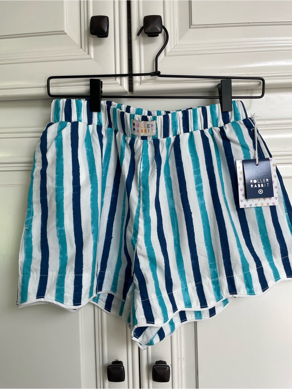 Roller Rabbit for Target Teal, Navy & White Vertical Stripe boxer Shorts